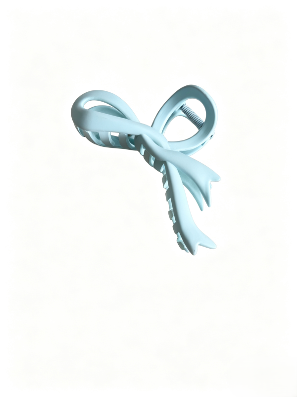 Morandi-colored bow hair clip