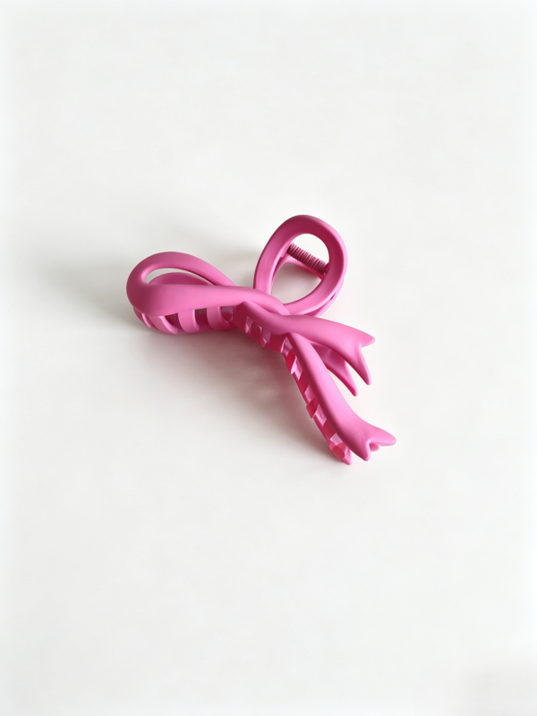 Morandi-colored bow hair clip