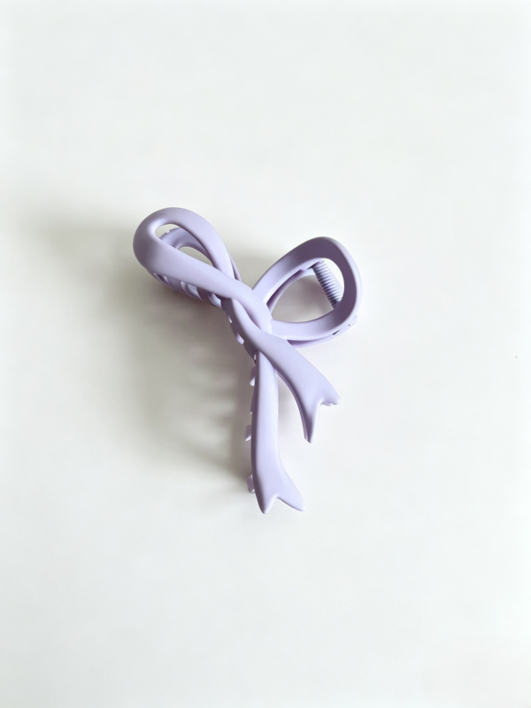 Morandi-colored bow hair clip