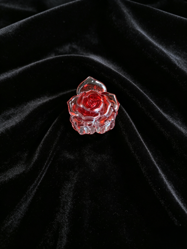 Transparent Crystal Rose Hair Clips
