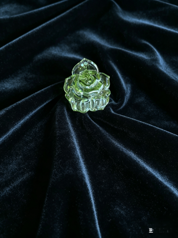 Transparent Crystal Rose Hair Clips