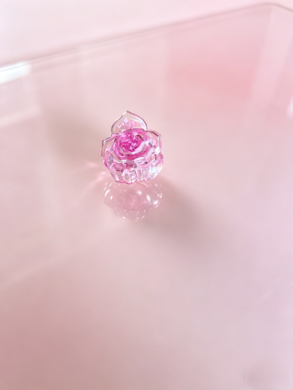 Transparent Crystal Rose Hair Clips