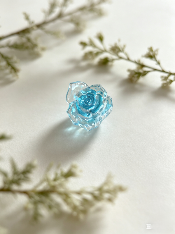 Transparent Crystal Rose Hair Clips