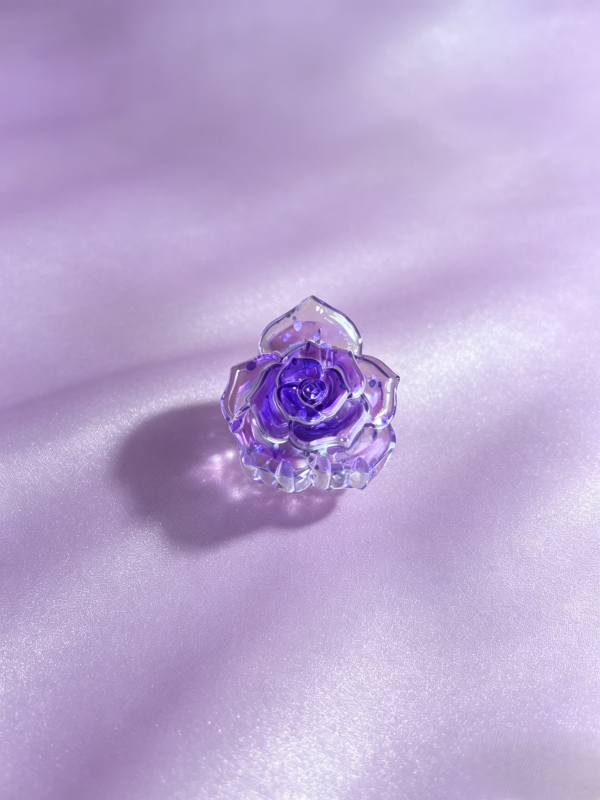 Transparent Crystal Rose Hair Clips