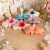Gradient Plumeria Gold Glitter Hair Clip