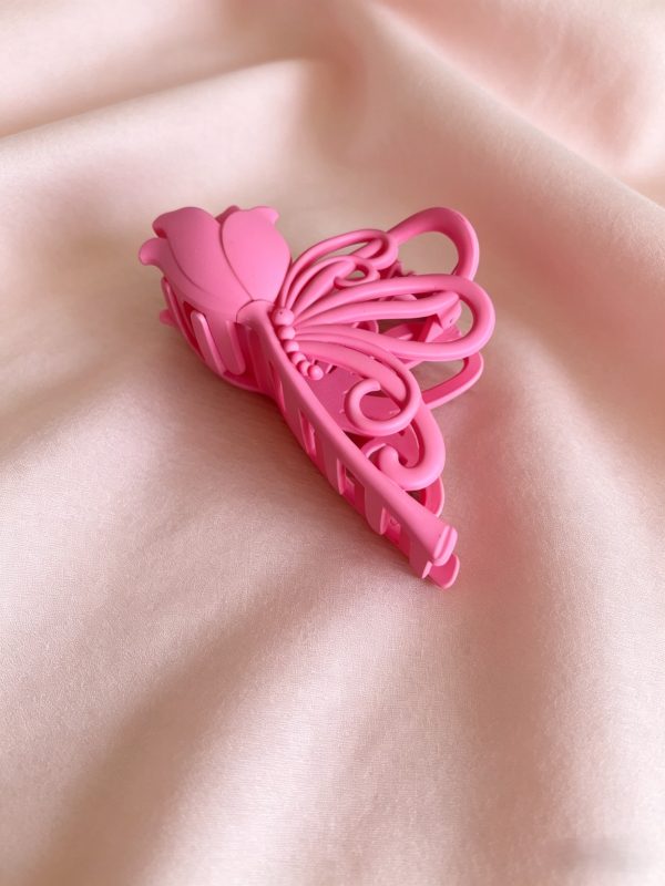 Matte Tulip Butterfly Hair Clip, Large Non-Slip Hair Clip for Thick Hair