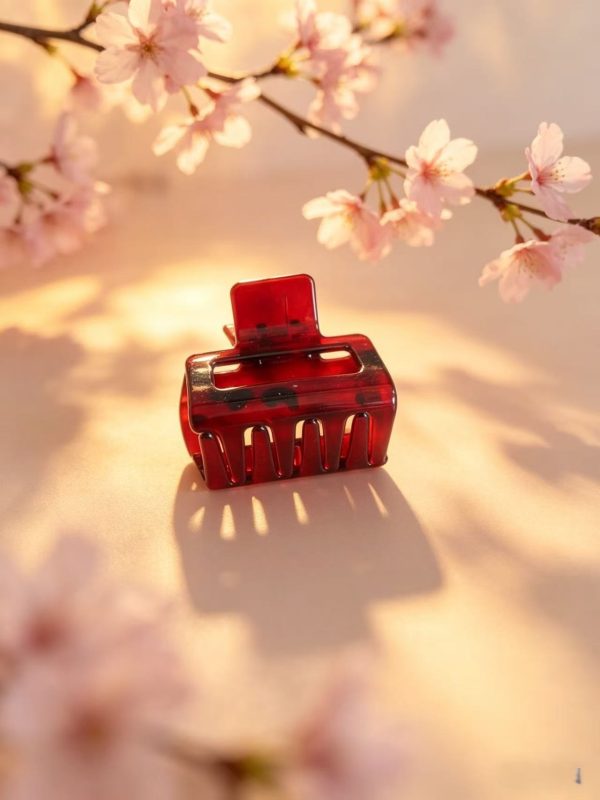 Retro sugar cube-shaped non-slip small hair clip