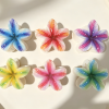 Glitter Gradient Plumeria Flower Hair Claws