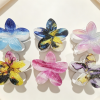 Ink Marbled Plumeria Shark Hair Claws