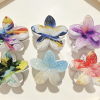 Abstract Art Marble Plumeria Hair Claws