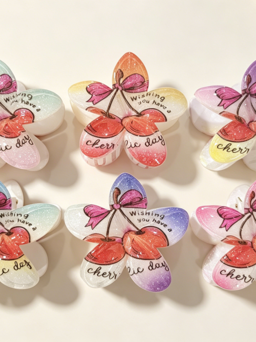 Kawaii Cartoon Fruit Flower Hair Claws
