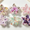 Vintage Floral Print Plumeria Hair Claws