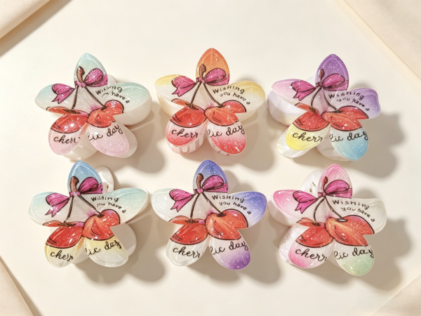 Kawaii Cartoon Fruit Flower Hair Claws