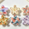 Retro Oil Painting Flower Hair Claw Clips