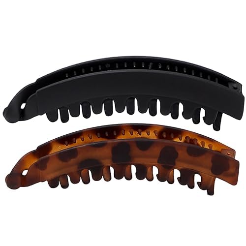 Matte & Tortoiseshell Banana Hair Clips