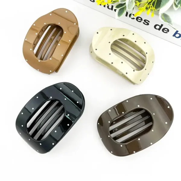 Polka Dot Solid Color Flat Clip