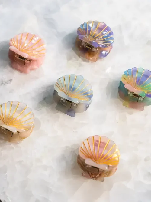 Eco Friendly Scallop Shells Hair Clip, Mini