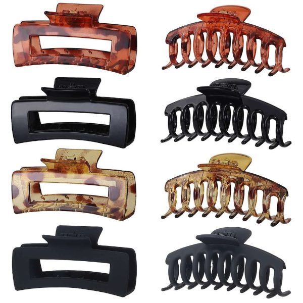 Rectangular & Curved Hair Claw Clips
