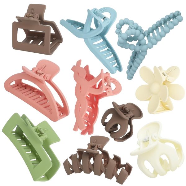 Matte Multi-Style Pastel Hair Claw Clip Set