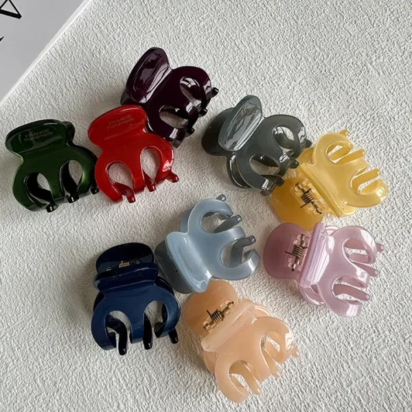 Pumpkin Small Hair Claw Clip, Acetate Hair Clip
