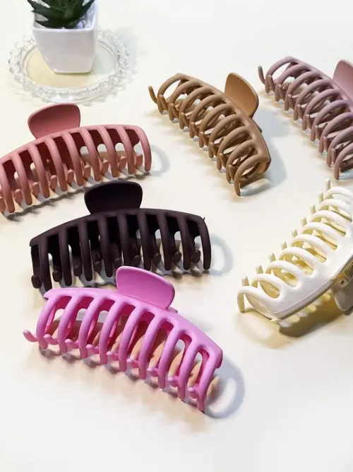 Matte Color Round Shape Hair Claw Clip