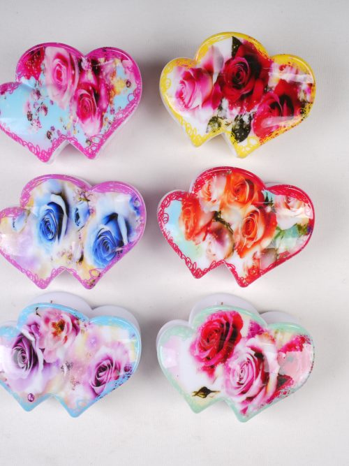 Vintage Rose Print Cloud-Shaped Hair Claws