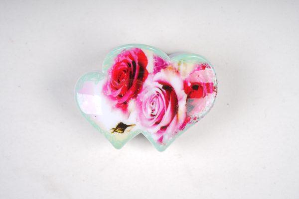 Vintage Rose Print Cloud-Shaped Hair Claws