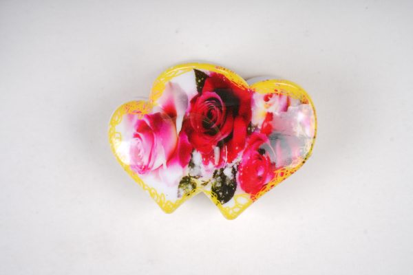 Vintage Rose Print Cloud-Shaped Hair Claws