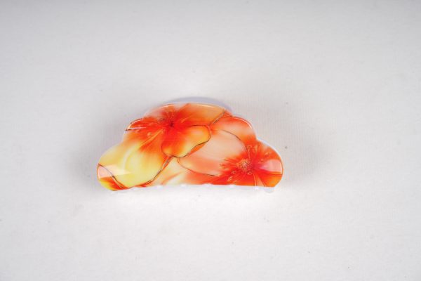 Glossy Floral Cloud Hair Claw Clips