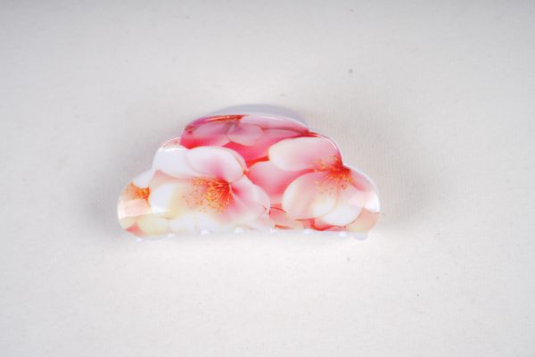 Glossy Floral Cloud Hair Claw Clips