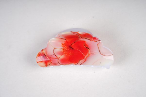 Glossy Floral Cloud Hair Claw Clips