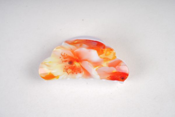 Glossy Floral Cloud Hair Claw Clips