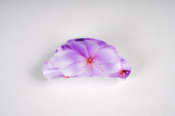 Glossy Floral Cloud Hair Claw Clips