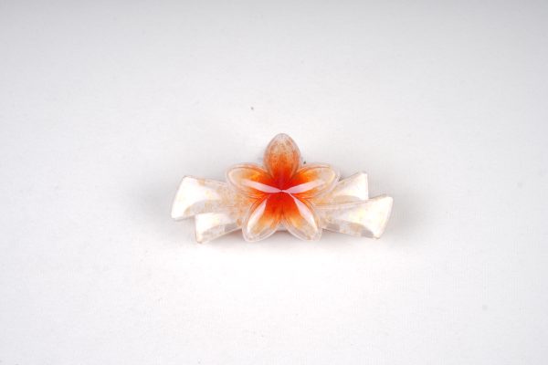 Gradient Plumeria Flower Hair Claw Clips