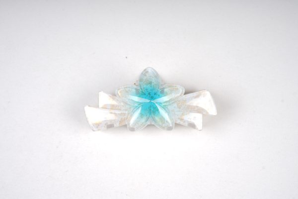 Gradient Plumeria Flower Hair Claw Clips