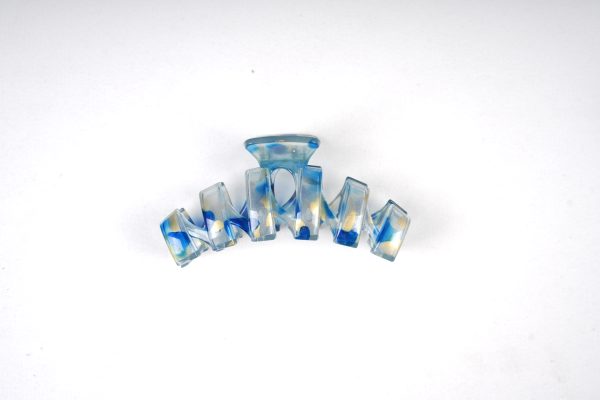 Marble Gold Foil Wave Hair Claw Clips