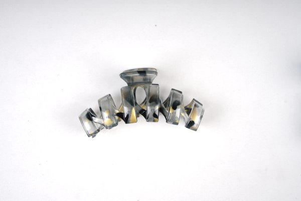 Marble Gold Foil Wave Hair Claw Clips