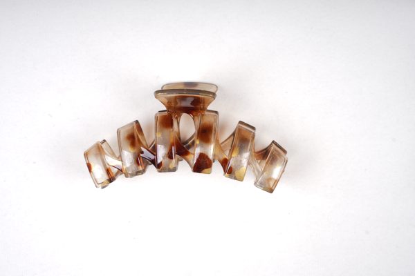 Marble Gold Foil Wave Hair Claw Clips