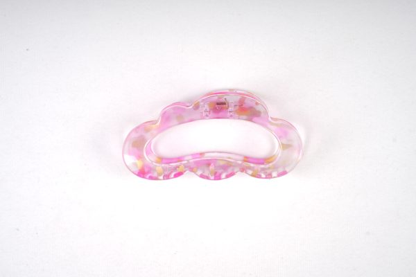Cloud-Shaped Gold Foil Transparent Hair Claw Clips