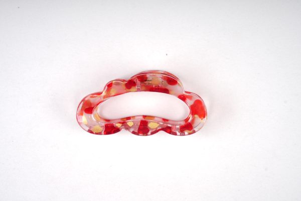 Cloud-Shaped Gold Foil Transparent Hair Claw Clips