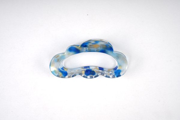 Cloud-Shaped Gold Foil Transparent Hair Claw Clips