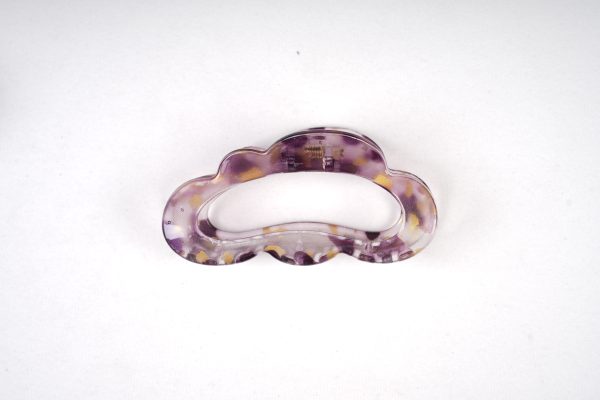 Cloud-Shaped Gold Foil Transparent Hair Claw Clips