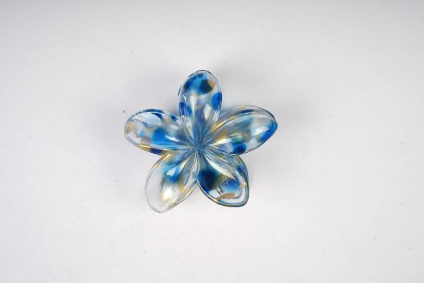 Translucent Shell-Shaped Gold Foil Hair Claw Clips