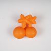 Matte Cherry & Flower Shaped Hair Claw Clips