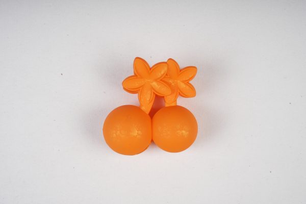 Matte Cherry & Flower Shaped Hair Claw Clips