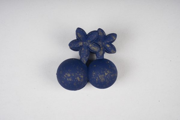 Matte Cherry & Flower Shaped Hair Claw Clips