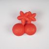 Matte Cherry & Flower Shaped Hair Claw Clips