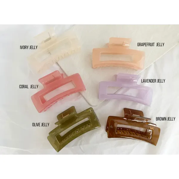 Jumbo 4-Inch Jelly Hair Clips - Betty Jelly
