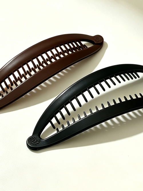 Matte Banana-Style Hair Clips