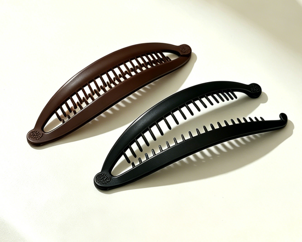 Matte Banana-Style Hair Clips